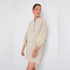 Tuckernuck Women’s Pomander Place Chelsea Mini Dress in Khaki Size Medium EUC